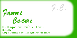 fanni csemi business card